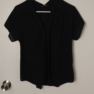 Express Short Sleeve Sheer Blouse